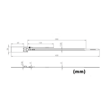 VersaPost Numbered Strap Security Seal with Metal Insert - Dimensions
